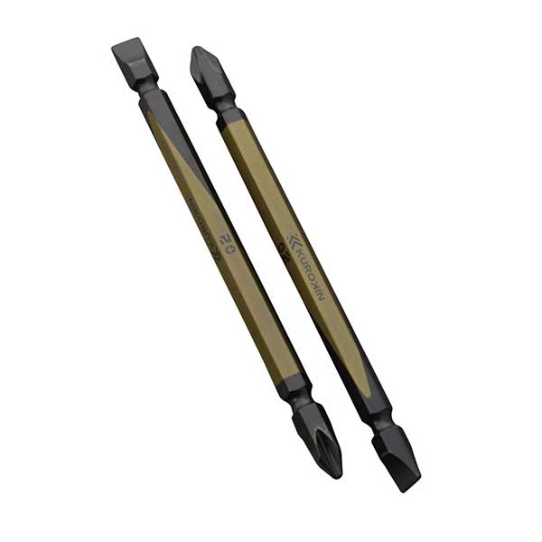 ☆FUJIYA/フジ矢　52602-110-BG　両頭コンビビット　+2/-6×110mm　（黒金・2本組）