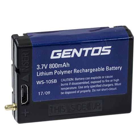 【メール便対応】☆GENTOS/ジェントス WS-10SB WSシリーズ専用リチウムポリマー充電池 3.7V 800Ah コード(2249293)
