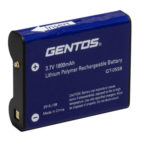 【8点までメール便対応】☆GENTOS/ジェントス GT-05SB 専用リチウムポリマー充電池 3.7V 1,800Ah コード（2249296）