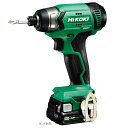 ☆HiKOKI/日立工機 WH12DA(2ES) 10.8Vコードレスインパクトドライバ グリーン(緑) リチウムイオン電池(1.5Ah)×2個・急速充電器・ケ...