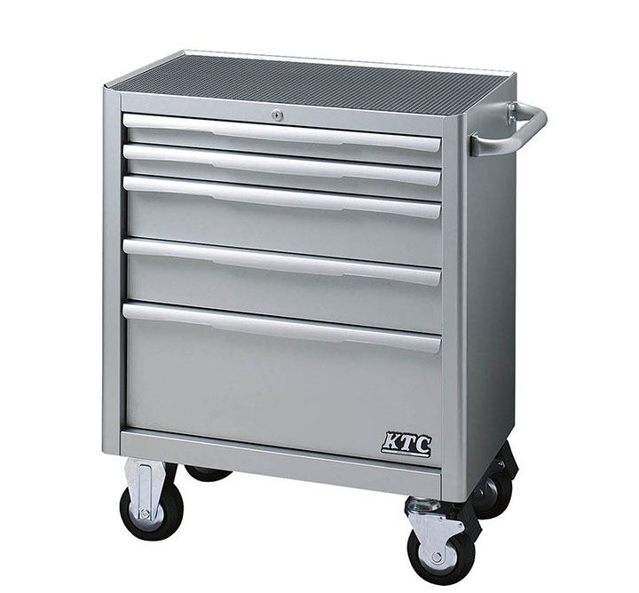 【代引き不可】☆KTC/京都機械工具　EKW-1005　ローラーキャビネット　(5段5引出)　シルバー　【日時指..