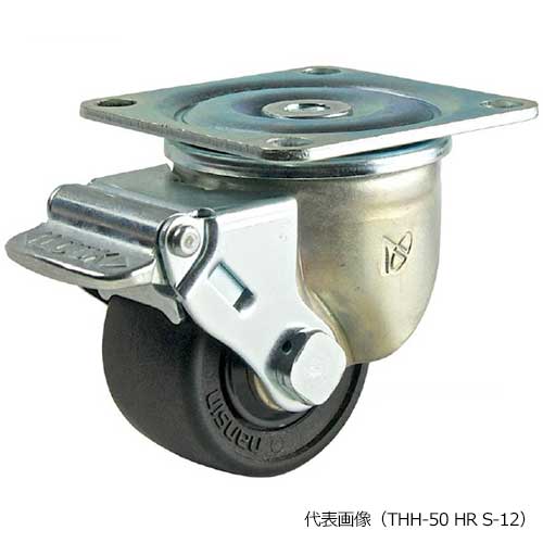 ☆ナンシン　THH-50HR S-12　THH-65HR S-12　THH-75HR S-12　低床重荷重用キャスター　自在　ストッパー..