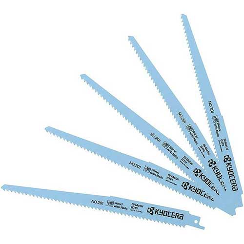 【メール便対応】☆京セラ/リョービ　レシプロソー用ブレード 木工リフォーム用　NO.201　5本入　(66400..