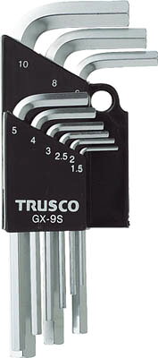 乐天商城 - 【メール便対応】☆TRUSCO/トラスコ中山　GX9S　9本組六角棒レンチセット　　　コード（1253387）