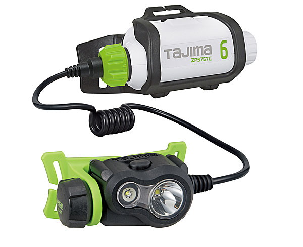 ☆TAJIMA/タジマ LE-U301-SP2 ペタLEDヘッドライトU301セット2 大容量専用充電池セット (LE-ZP3757C) スポット2灯式