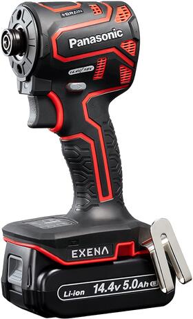 パナソニック インパクトドライバー EXENA Pシリーズ ＋BRAIN デュアルタイプ 14.4V高容量5.0Ah電池パックセット レッド EZ1PD1J14D-R 3