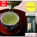 八女茶 お試し 送料無料 高級 八女煎茶 福（ふく） 100g×1袋 100％ お茶 新茶 日本茶 緑茶 国産 茶葉 煎茶 チャック 家庭用 カテキン 売れ筋 甘み 渋くない 手土産 ギフト お徳用