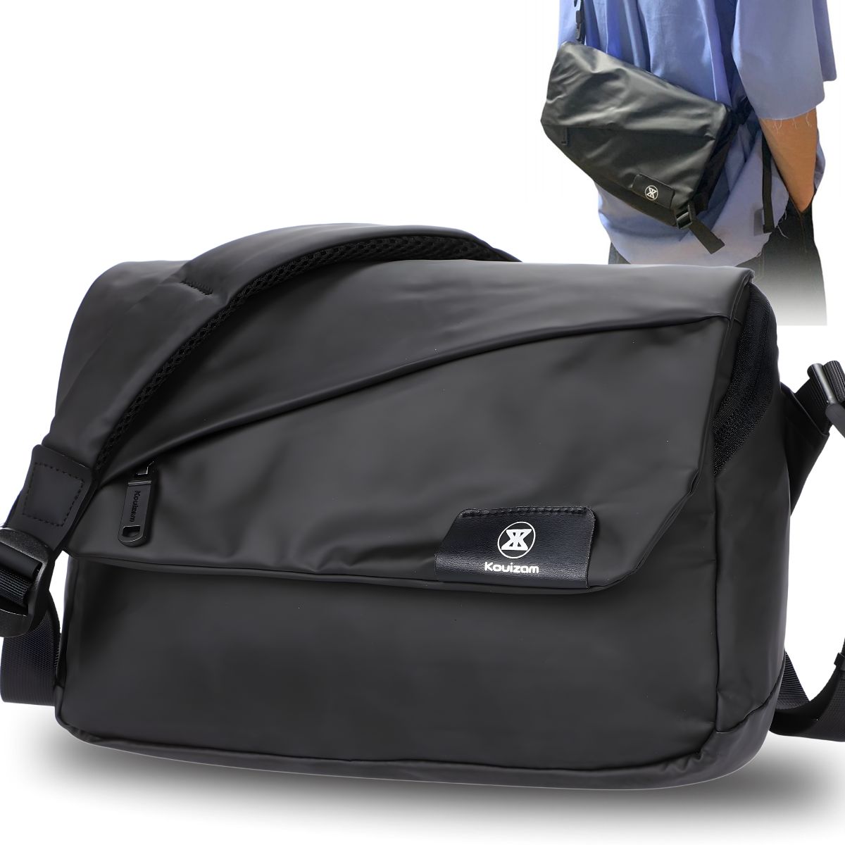 ＼P10倍＆300円引きクーポン券／ ショルダーバッグ メンズ 防水 50代 40代 30代 20代 斜めがけ 高品質PUレザー 軽い 多機能 安い 旅行 通勤 通学撥水 軽量 2025年新モデル(ブラック)