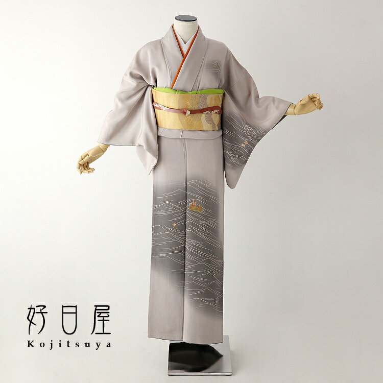 【レンタル】訪問着 フルセット 正絹 適応身長147~162cm h-205