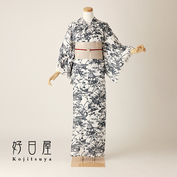 【レンタル】浴衣 セット 綿紅梅 適応身長145~160cm y-005