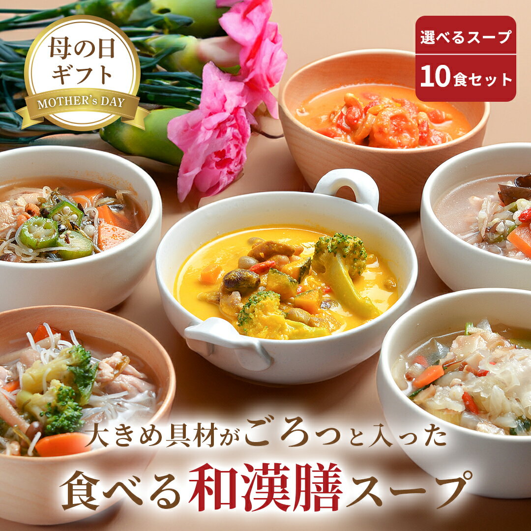 遅れてごめんね 母の日 スープ 選べる10食セット 無添加 体にやさしい ギフト お野菜ゴロゴロ！ 【のし対応可 】 健康 ギフト 冬ギフト お歳暮 出産内祝 出産祝 結婚御祝 結婚内祝 内祝 御祝 御礼 野菜 朝食 夕食 ランチ 備蓄 敬老の日 残暑見舞い