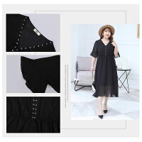 大きいサイズレディースワンピースきれいめロング長袖Aライン体系カバー春春服夏服10代20代30代大きいサイズ