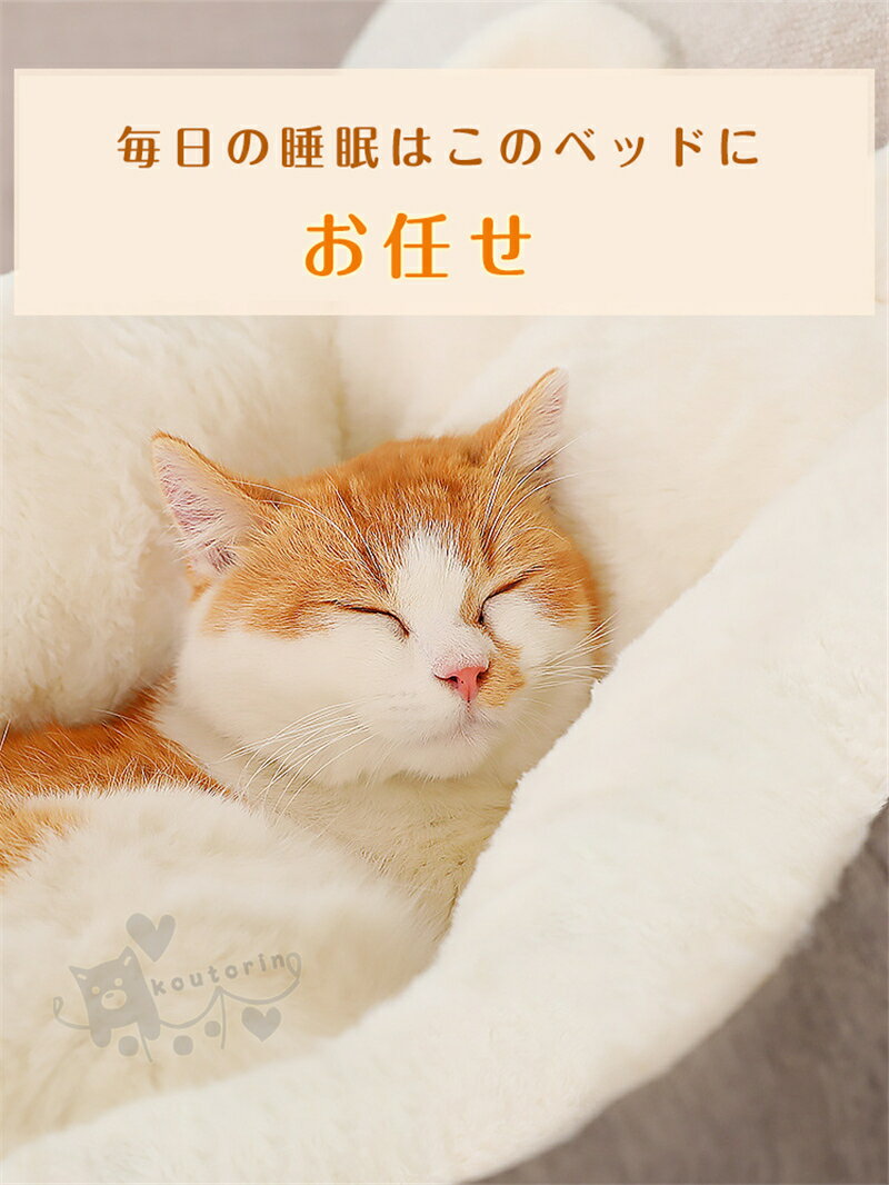ペットベッド クッション 猫 ベッド 犬猫用 小型犬 寝床 猫 寒さ対策 ふかふか 猫ハウス 冬用 防寒 クッション キャットハウス ふわふわ 柔らかい 防寒保温 超可愛い 小型犬 3