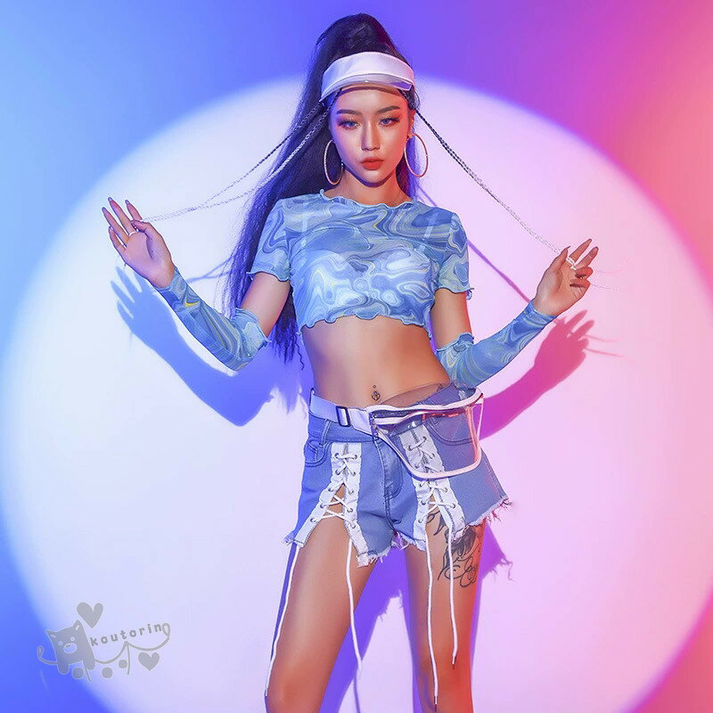 レディース 社交ダンス衣装 ジャズ ダンス衣装 セクシー DS演出服 タイダイ 無袖 トップス ヒップホップ チアガール ステージ衣装 おしゃれ ダンス衣装 レディース k-pop ヘソ出し 派手 jazz 練習着 団体 ダンスウェア 演出服 練習着 送料無料