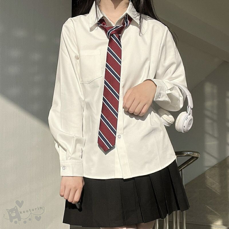 Rakuten - 即納 卒業式 スーツ 女の子 卒業式 シャツ 長袖シャツ ゆったり ブラウス 韓国 制服 大きいサイズ 入学式 白シャツ 卒服 女の子 女子 小学生 高校生 フォーマルシャツ キッズ 子供フォーマル ジュニア シャツ 長袖 白 送料無料