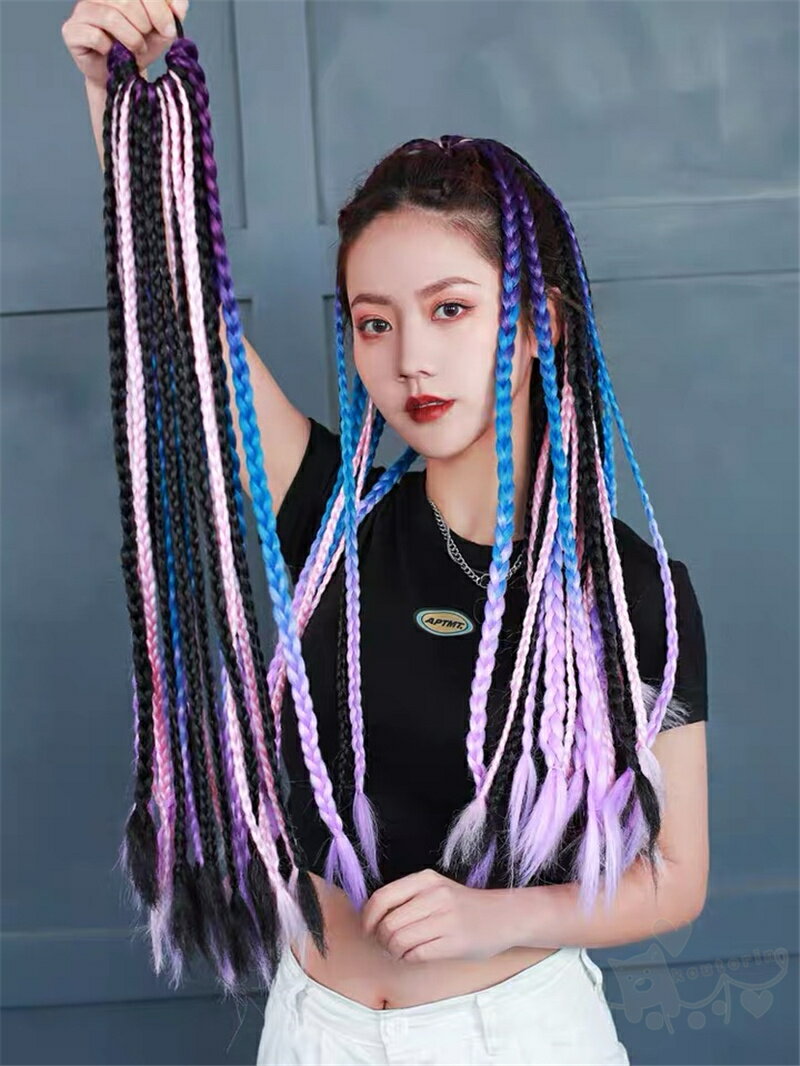 三つ編み 編み込み エクステ エクステンション ヘアエクステ 24本 メッシュ カラフル ウィッグ ヒップホップ 髪 ダンス 髪型 キッズ 付け髪 期間限定60 Off レゲエ ダンサー 髪の毛