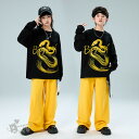 キッズ ダンス衣装 セットアップ 女の子 男の子 チア チアガール 韓国 k-pop hiphop 長袖トップス イエロー カーゴパンツ ヒップホップ カッコイイ トレーナー ジャズダンス 発表会 演出服 団体服 練習着 応援団 ストリート系 おしゃれ 派手 120-180cm 送料無料