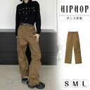 トップス カーキカーゴパンツ 黒 無地 ダンス衣装 カットソー レディース スーツ ヒップホップ ステージ衣装 K-POP イベント かっこいい 個性的 服 原...
