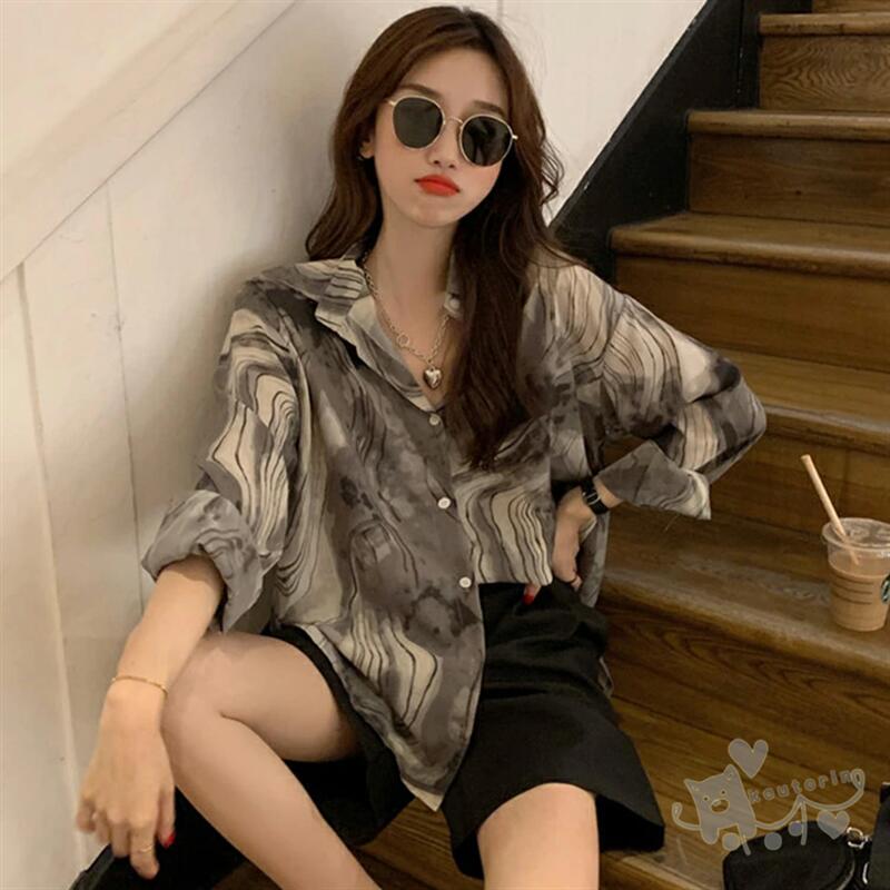 アロハシャツ ダンス衣装 柄シャツ シャツ ヒップホップ レディース 大人 長袖 ダンス衣装 k-pop衣装 長袖 ジャズダンス 衣装 大人 ガールズ ツルツル 大きめ ダンス衣装 ヒップホップ 演出服 HIPHOP 練習着 ステージ衣装 開襟 浜辺 個性的 服 原宿系 送料無料