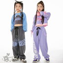 ダンス衣装 ヒップホップ トップス 長袖Tシャツ ロングパンツ へそ出し キッズ ガールズ 男の子 セットアップ 派手 K-POP 韓国 ステージ衣装 応援団 練習着 体操服 発表会 hiphop 演出服 おしゃれ 120-170cm 送料無料 2