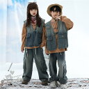 キッズダンス衣装 ヒップホップ カーキTシャツ デニム ベスト パンツ 単品orセット ガールズ 女の子 ヒップホップ 派手 K-POP 韓国 ステージ衣装 応...