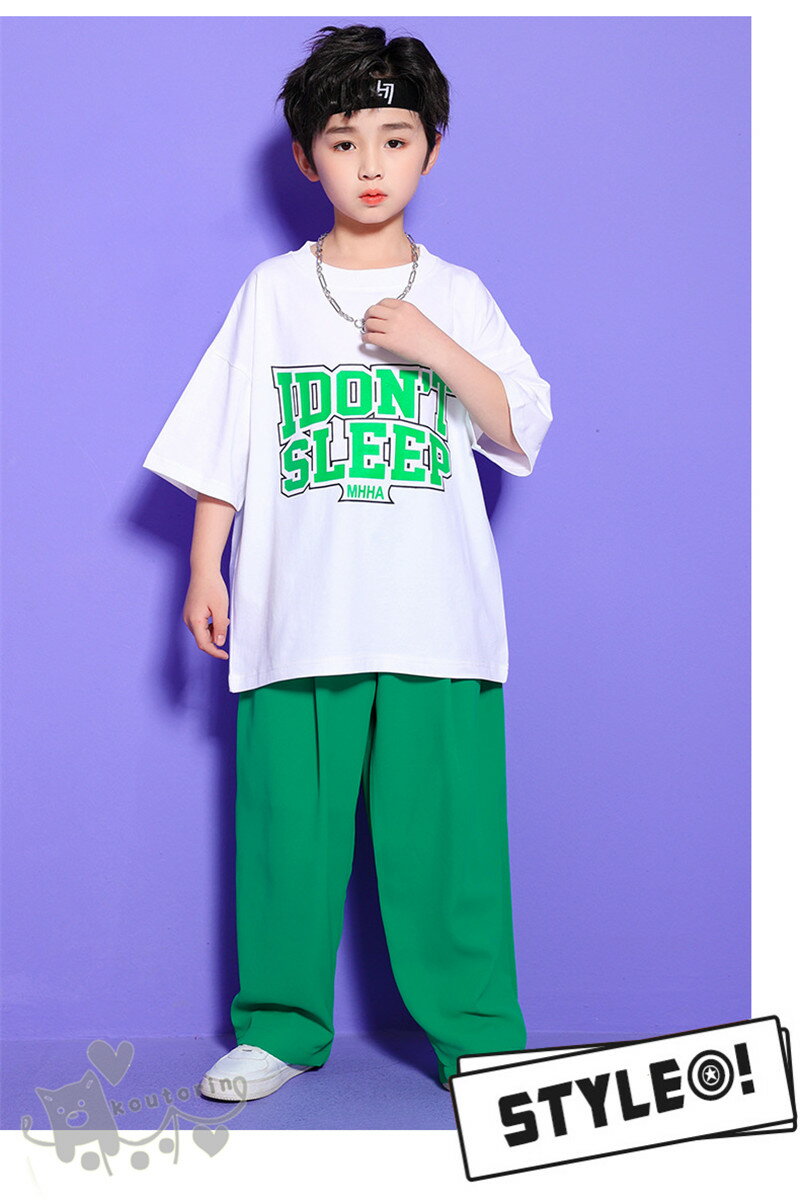 キッズダンス衣装 女の子 男の子 セットアップ 発表会 Hiphop 演出服 おしゃれ 110 180cm 送料無料 ダンス衣装 お得な特別割引価格 ヒップホップ セットアップ黒 応援団 派手 韓国 緑 白 半袖ｔシャツ パンツ キッズ K Pop 練習着 ガールズ 体操服 ステージ衣装