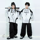 ダンス衣装 ヒップホップ k-pop衣装 シルバー 文字柄トップス カーゴパンツ キッズ ガールズ 男の子 セットアップ 派手 K-POP 韓国 ステージ衣装 応援団 練習着 体操服 発表会 hiphop 演出服 おしゃれ 120-180cm 送料無料