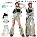 シルバー キラキラ フリンジ キッズダンス衣装 セットアップ トップス へそ出し ズボン ショーツ レッグウォーマー 帽子 ガールズ ヒップホップ 子供服 女の子 ストリートダンス 団体服 応援団 演出服 イベント用 おしゃれ ジャズダンス jazz HIPHOP K-POP送料無料