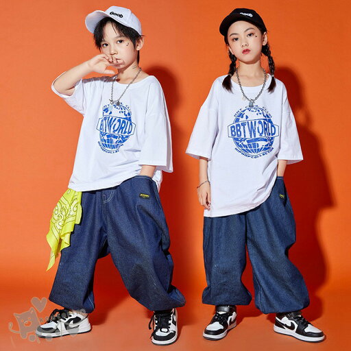 ダンス衣装 ヒップホップ 白Tシャツ デニムパンツ キッズダンス衣装 ガールズ 男の子 ヒップホップ 派手 K-POP 韓国 ステージ衣装 応援団 練習着 体操服 発表会 hiphop 演出服 おしゃれ 110-180cm 送料無料 ダンス衣装 ヒップホップ 白Tシャツ デニムパンツ キッズダンス衣装 ガールズ 男の子 ヒップホップ 派手 K-POP 韓国 ステージ衣装 応援団 練習着 体操服 発表会 hiphop 演出服 おしゃれ 110-180cm 送料無料