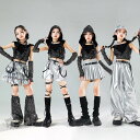 k-pop衣装 キッズダンス衣装 HIPHOP ヒップホップ 子供服 女の子 帽子付き 黒インナー トップス 銀スカート 短パンツ ロングパンツ へそ出し ガールズ K-POP ステージ衣装 練習着 演出服 舞台衣装 原宿 発表会 110-180cm 送料無料