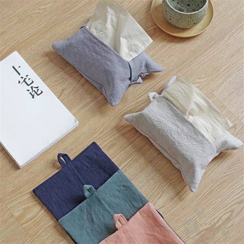 吊り下げティッシュケース ティッシュケース トイレットペーパーケース ティッシュカバー ティッシュボックス ホルダー 布製 麻 壁掛け 縦置き ティッシュ収納 送料無料 [2]