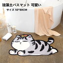 珪藻土バスマット 可愛い 珪藻土マット 玄関マット 柔らかい 速乾 瞬間吸水 調湿 快適 滑り止め 洗面所マット 50*80CM 送料無料