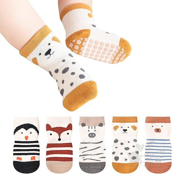 赤ちゃん 靴下 ベビー ソックス 滑り止め 赤ちゃんソックス 綿 柔らかく履き心地 春 夏 秋 冬 5足セット 送料無料