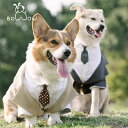 犬服 ペット服 ペット ペット用 犬服 中型犬 結婚式 ウェディング お祝い パーティー 制服 ハスキー コーギー 柴犬ドッグウェア タキシード 新郎 ネクタイ...
