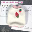 犬服 ペット服 いちご柄 ドッグウエア 可愛い 秋冬 防寒 コート 小中型犬 洋服 綿製 柔らかい 人気 ファッション 小中型犬服 猫服 送料無料