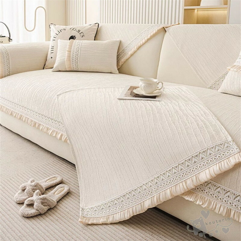 ソファーカバー 1/2/3/4人掛け 室内マット マルチカバー おしゃれ 切り替え フリンジ 柔らかい ソファー保護 洗濯OK 室内マット 防汚 防塵 水洗い お洒落 フィットカバーソファーカバー ペット 犬 猫 爪どき防止 冬新作 洗えるペット対策汚れ 滑り止め 送料無料 [2]