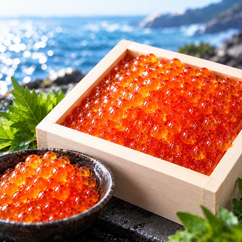 名称 極上 塩いくら 内容量 500g 産地名 北海道 商品詳細 調味料を使用する醤油漬けのいくらと違い、塩いくらは塩のみを使用し、熟成させたいくらです。真のいくら好きの方にぜひオススメしたい逸品です。本当においしいいくらは、皮が口の中で溶けるような、滑らかな食感です。 ぜひこの機会にお試し頂きたいオススメ商品です。 配送方法 ヤマト運輸のクール便※こちらの商品は冷凍便での発送となります。 冷蔵商品と同梱出来ませんので、ご了承お願い致します。 賞味期限 冷凍保存で約1ヶ月間/冷蔵保存で2日以内にお召し上がりください。 ※到着後はすぐに冷凍庫に入れて保存してください。 ※一度解凍した商品の再冷凍はしないようにしてください。うま味成分や水分が抜けて品質が低下する恐れがあります。 ※ご家庭の冷蔵庫は頻繁に開閉されるため、当店が使用する業務用とは条件が異なります。なまものですので、到着後はなるべくお早めにお召し上がりください。 備　考 ※写真はイメージです。計量致しますので、実際の商品の見た目とは多少異なる場合が御座います。 ※日時指定の場合、天候（時化などによる入荷の遅れ）・配送上の都合により指定された通りにお届けできない場合がありますので、基本は日付指定はお受けできません。ご理解下さい。 上記をご了承頂ける方のみ日付指定をお受け致します。その場合、指定は10日以内でお願い致します。 ※日付指定優先の場合、入荷状況により予告なくメーカーが変更になる場合が御座います。 その場合発送時、メールでご連絡させて頂きます。