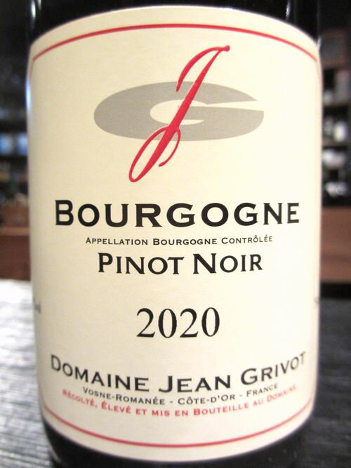 ブルゴーニュ・ピノ・ノワール[2020]（ジャン・グリヴォ）のサムネイル