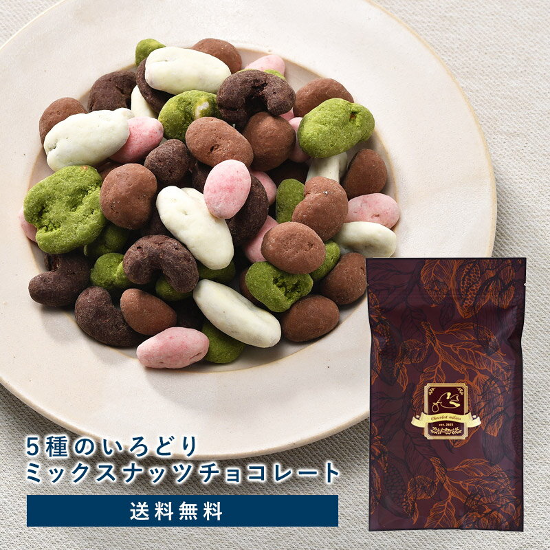 5種のいろどりミックスナッツチョコレート 200g チョコ 2024 ナッツチョコ【3～4営業日以内に出荷】［基本冷蔵/冷凍…