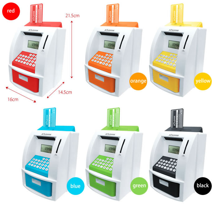 貯金箱 ATMメモリーバンク お札 自動計算 500円玉 貯金箱 おしゃれ かわいい インテリア おもしろ 貯金箱 紙幣 【送料無料(北海道、沖縄、離島は適用外)】