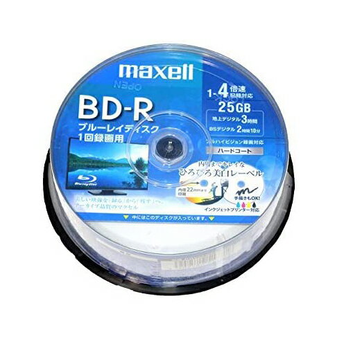 maxell 録画用 BD-R 標準130分 4倍速 ワイドプリンタブルホワイト 30枚スピンドルケース BRV25WPE.30SP