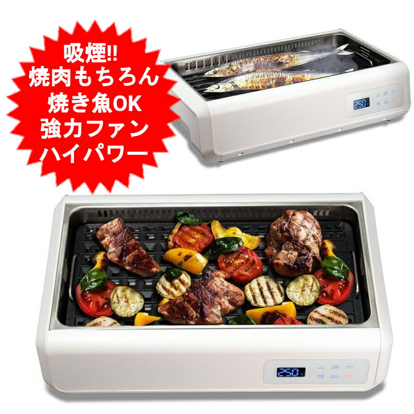 焼肉プレート 無煙 焼肉 コンロ ロースター ホットプレート グリル スモークレス 焼き肉 餃子 焼き魚 煙を吸引 電気 ROOMMATE 無煙グリル調理器　ゼロスモークスタンダード RM-119TE【送料無料(北海道、沖縄、離島は適用外)】