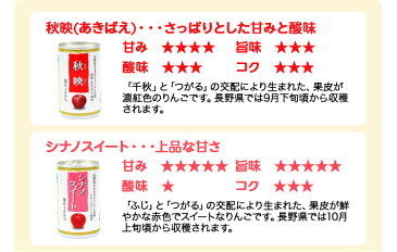 りんごジュース 果汁100% 長野興農 信州りんごジュース5種 (FT) 160g 6缶×5種類秋映、シナノゴールド、シナノスイート、サンつがる、サンふじ 母の日 父の日 ギフト 贈り物におすすめ