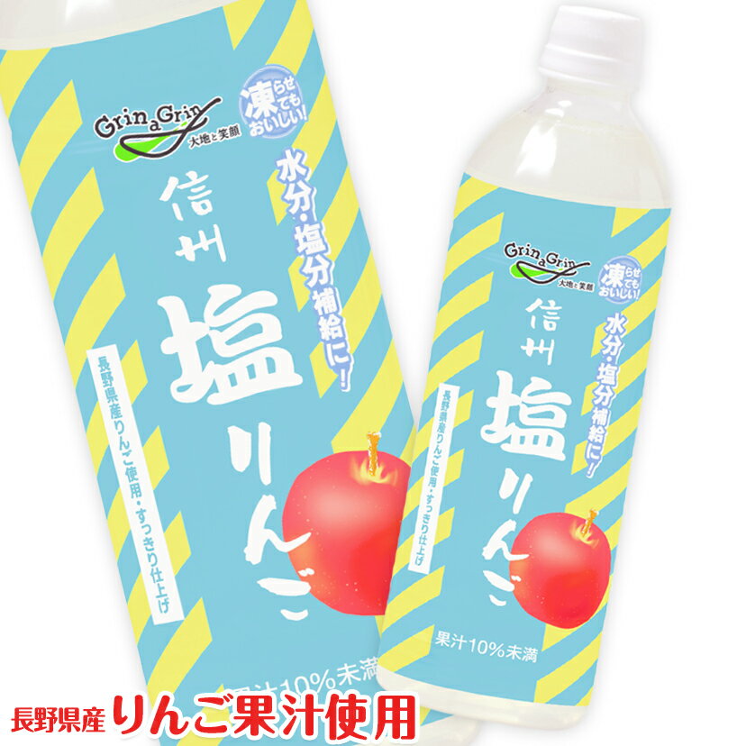 熱中症対策 熱中症対策飲料 水分補給 冷凍兼用ペットボトル 長野興農 信州塩りんご 585mlPET 24本