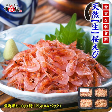 甘エビを越える甘味と食感!?【お刺身用】生桜えび業務用500g(125g×4P)送料無料【桜海老】【桜えび】【桜エビ】【さくらえび】【サクラエビ】