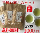 お茶 日本茶 飲み比べ お試し1000円ポッキリ【送料無料 ポスト投函 代金引換日時指定不可】緑茶 煎茶 粉茶 玄米茶 三種（各100g入）（100g×3袋）普段用 日常茶 お取り寄せ