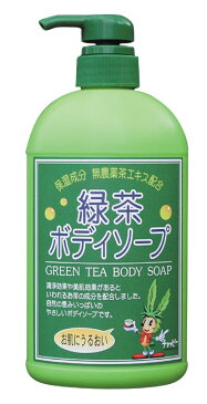 京都 日本茶 お茶 石鹸 敏感肌の方にも安心！/緑茶ボディーソープ 550ml