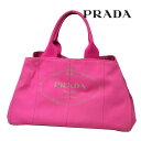 PRADA プラダ カナパ トートバッグ BN1872 ピンク キャンバス ハンドバッグ 【中古】