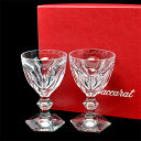 Baccarat バカラ アルクール ワイングラス L クリスタル ガラス ペア 2点 セット Lサイズ【中古】 a-2203