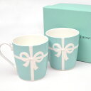 Tiffany Co. ティファニー ブルーボックス マグカップ ペア セット ボックス ギフト プレゼント 2個セット 洋食器 陶器 【中古】